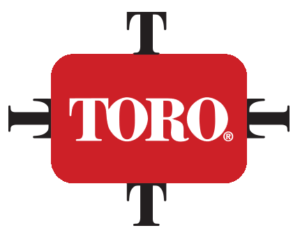 Toro logo clear space diagram — minimum clear space equals the height of the T