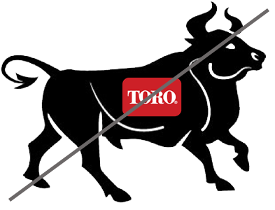 Do not encompass the Toro logo in another graphical element